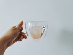 Heart-shaped Double-wall Glass Cup