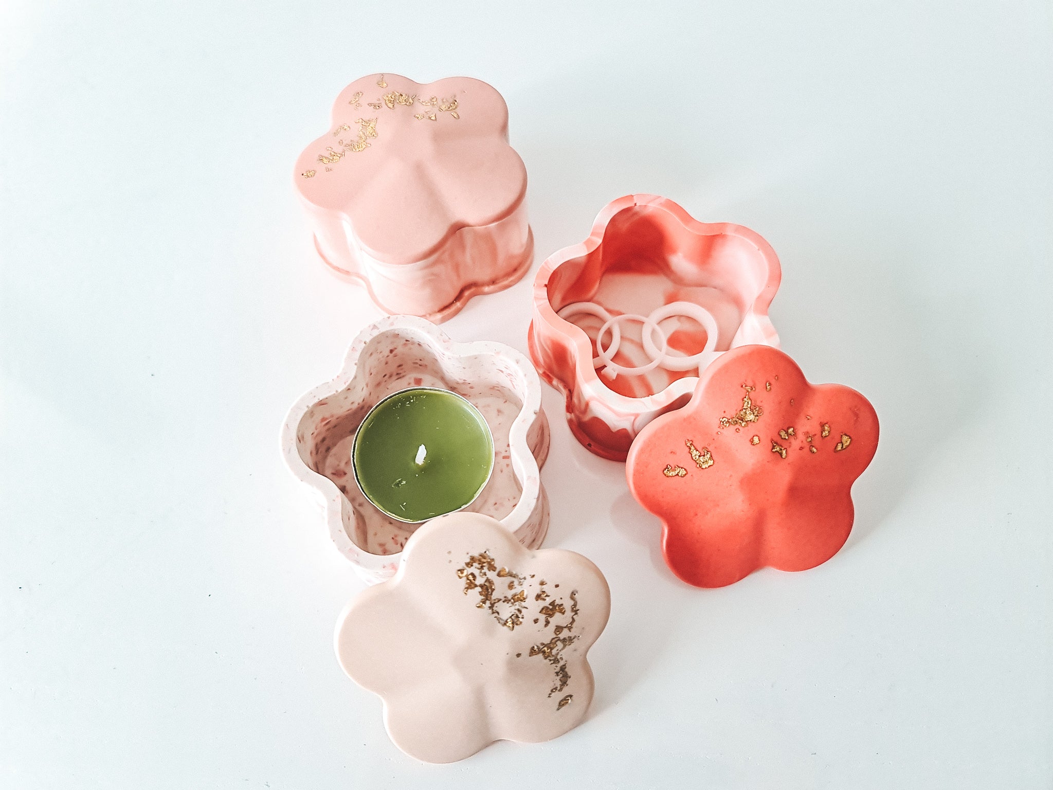 Sakura Trinket Box (Pink Marble)