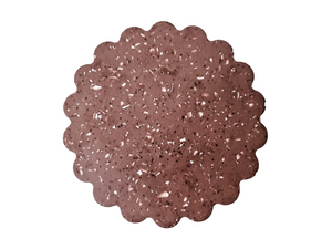 Coffee-infused Crinkled Tray (Brown Terrazzo)