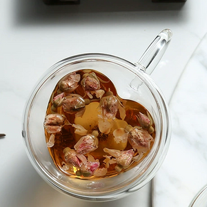 Heart-shaped Double-wall Glass Cup