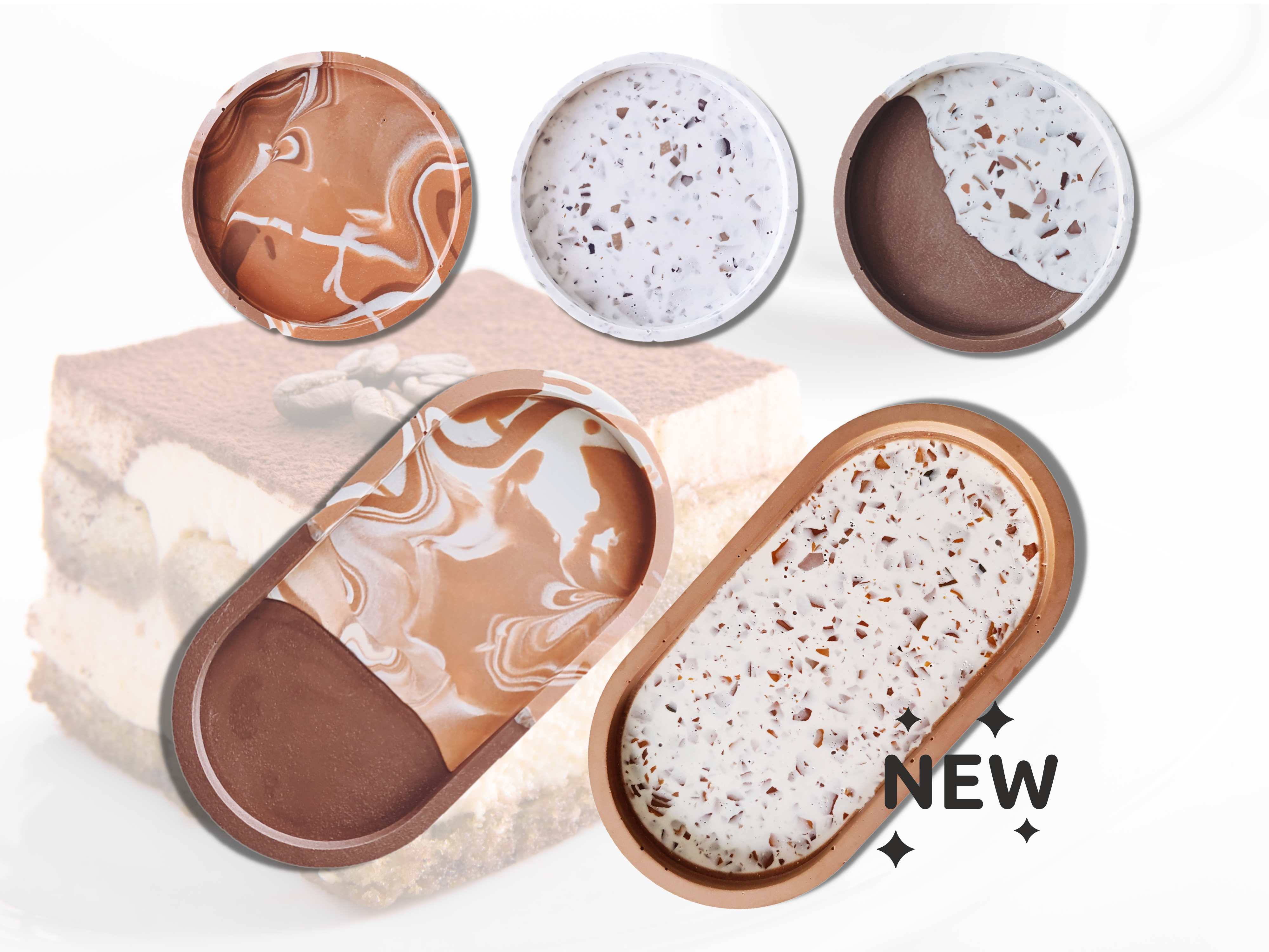 Tiramisu - Oblong Half Terrazzo